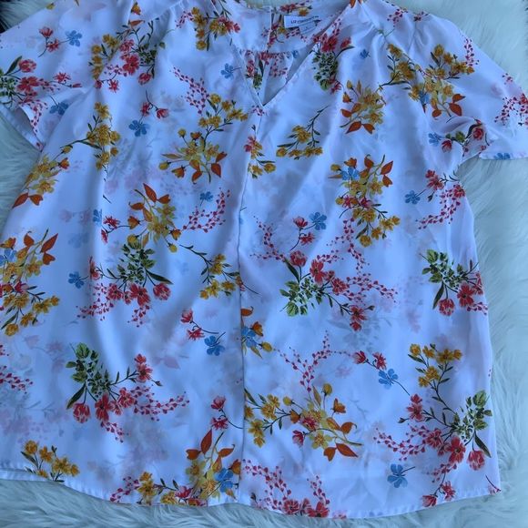 Pair of Liz Claiborne tops blouse floral - Picture 4 of 4